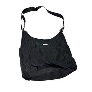 Baggallini Black ANIMAL Print  TRAVEL Hobo Crossbody Purse